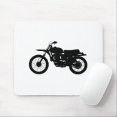 黒い自転車のシルエット-背景色を選択 マウスパッド (マウス)