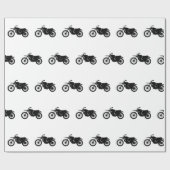 黒い自転車のシルエット-背景色を選択 ラッピングペーパー (フラット)