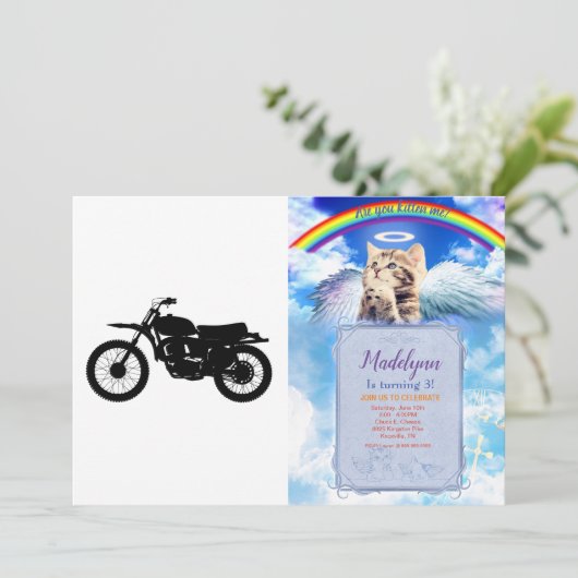 黒い自転車のシルエット-背景色を選択 招待状 (スタンド正面)