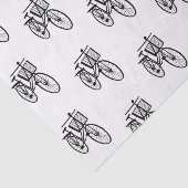 黒い自転車のシルエット 薄葉紙 (詳細)