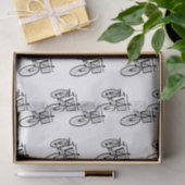 黒い自転車のシルエット 薄葉紙 (ギフト)