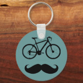 黒い自転車の口ひげ キーホルダー (正面)