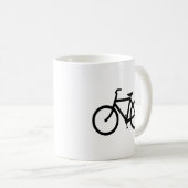 黒い自転車ルート コーヒーマグカップ (正面右)