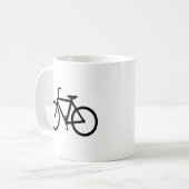 黒い自転車ルート コーヒーマグカップ (正面左)