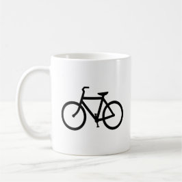 黒い自転車ルート コーヒーマグカップ