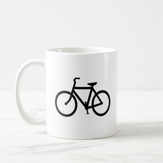 黒い自転車ルート コーヒーマグカップ (左)