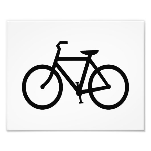 黒い自転車ルート フォトプリント            (正面)