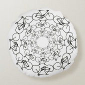 黒い自転車 ラウンドクッション (裏面)