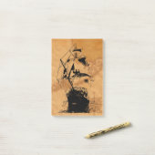 黒い船のシルエット ポストイット (デスク上)