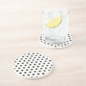 黒い色お気に入りのを水玉模様に追加 コースター (側面)