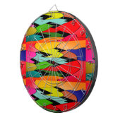 黒い色と中央にアートデザイン ダーツボード (正面右)