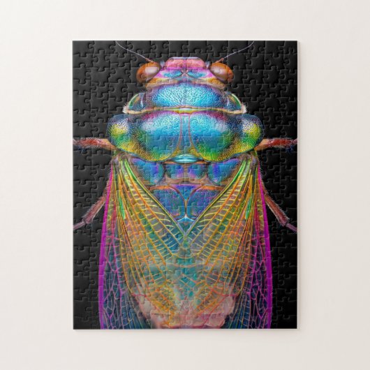 黒い色のセミ ジグソーパズル (縦)