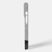 黒い色のパグは、グレーの上に閉じて犬の頭を繁殖 Case-Mate iPhoneケース (裏面 / 左)