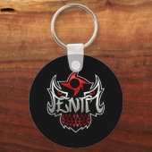 黒い色のペンタマスク_1 キーホルダー (正面)