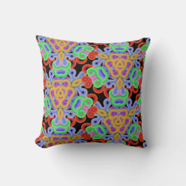 黒い色数々のの麺 クッション