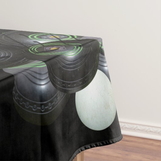 黒い芝生のボールとロゴ テーブルクロス (インサイチュ)