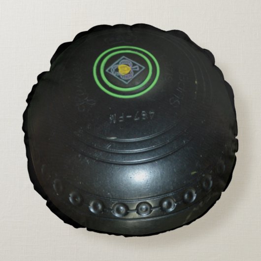 黒い芝生のボール ラウンドクッション (正面)