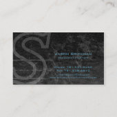 黒い花こう岩の名刺 名刺 (裏面)