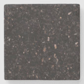 黒い花こう岩 ストーンコースター (正面)