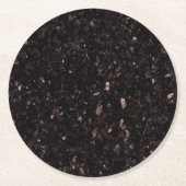 黒い花こう岩 ラウンドペーパーコースター (正面)