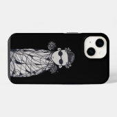 黒い花とピアス、サングラス iPhoneケース (裏面横)
