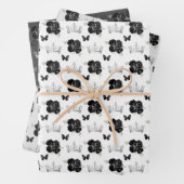 黒い花と銀の冠 ラッピングペーパーシート (インサイチュ)