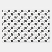 黒い花と銀の冠 ラッピングペーパーシート (正面)