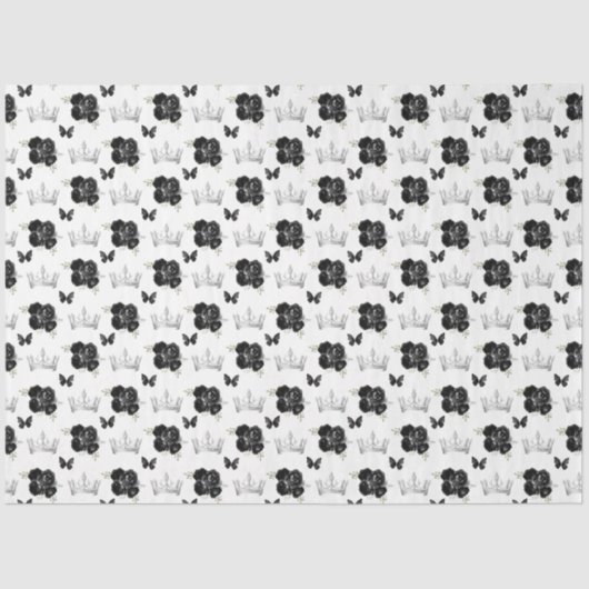 黒い花と銀の冠 薄葉紙 (正面)