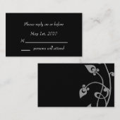 黒い花のエンクロージャカード エンクロージャーカード (正面/裏面)