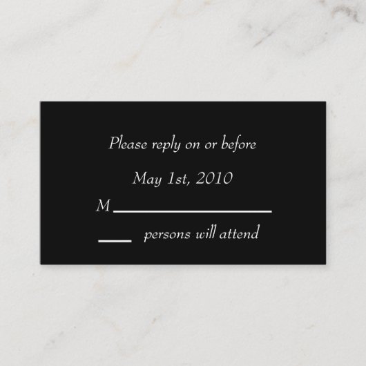 黒い花のエンクロージャカード エンクロージャーカード (正面)