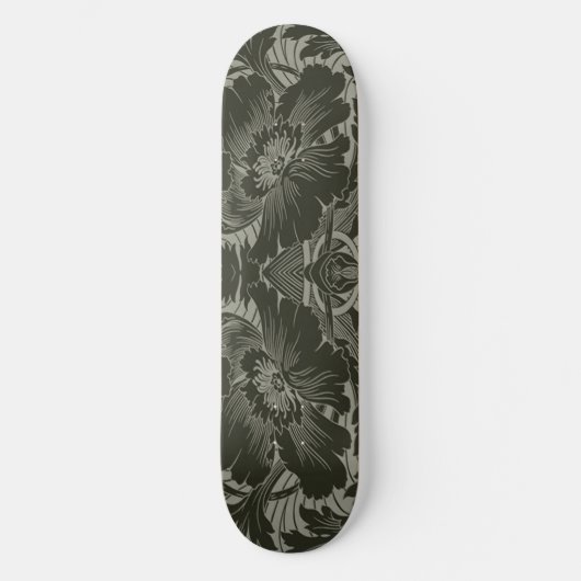 黒い花のスケートボード スケートボード (正面)
