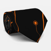 黒い花のタイ2 ネクタイ (ロール)