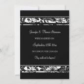 黒い花の写真の駆け落ちの発表カード 案内状 (裏面)