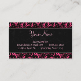 黒い花の小束で飾って下さい、モノグラムと縞で飾ります 名刺