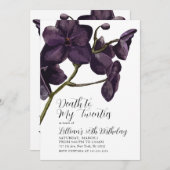 黒い花の死と青春の終わり 招待状 (正面/裏面)