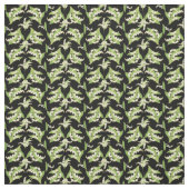 黒い花の生地のシックなユリの谷 ファブリック (見本)