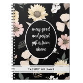 黒い花の祈りの日誌のノート ノートブック (正面)