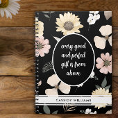 黒い花の祈りの日誌のノート ノートブック