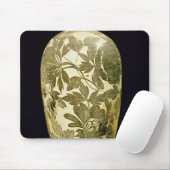 黒い花の装飾が付いているMei P'ingのつぼ マウスパッド (マウス)