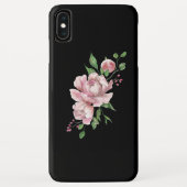 黒い花のiPhoneの箱 Case-Mate iPhoneケース (裏面)