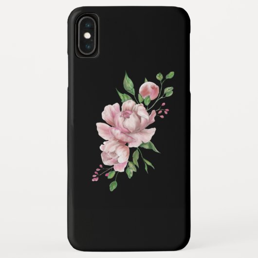 黒い花のiPhoneの箱 Case-Mate iPhoneケース (裏面)
