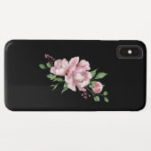 黒い花のiPhoneの箱 Case-Mate iPhoneケース (裏面(横))