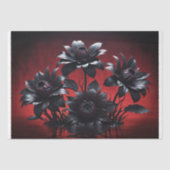 黒い花びら上昇 – デコページ –  薄葉紙 (正面)