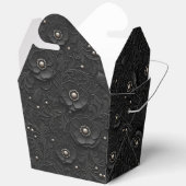黒い花レースのルック フェイバーボックス (見開き)