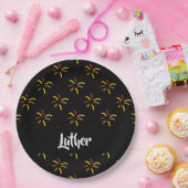 黒い花火 ペーパープレート (パーティー)