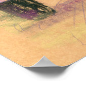 黒い花瓶にピンク色の花をつける ポスター (角)