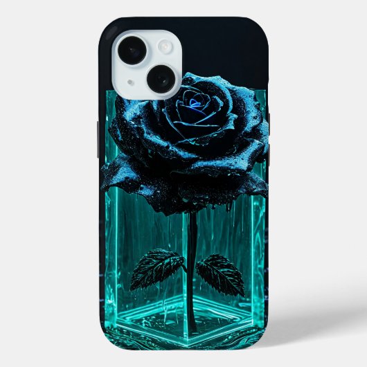 黒い花瓶のロマンティックなバラ 高級感のあるデザイン Case-Mate iPhoneケース (裏面)