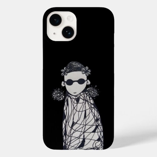 黒い花、イヤリング、サングラス Case-Mate iPhoneケース (裏面)