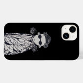 黒い花、イヤリング、サングラス Case-Mate iPhoneケース (裏面 (横))