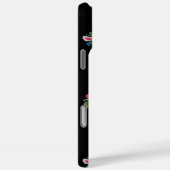 黒い花、葉っぱ、ペイズリー Case-Mate iPhoneケース (裏面 / 右)